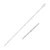 14k White Gold Diamond-Cut Bead Chain 1.0mm
